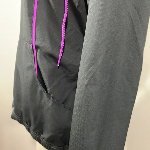 Reebok Athletic Full Zip Jacket Black and Purple M - Picture 5 of 16